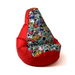 Sako bag pouffe Pear print red-graffiti XL 130 x 90 cm - Sako poufsPUF-SAK<<<Poufs and footrestsPUF<<<ActionPL