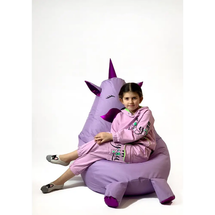 Sako bag pouffe Unicorn with mouth purple L 105 x 80 cm - Poufs for children/youthPUF-DZI<<<Poufs