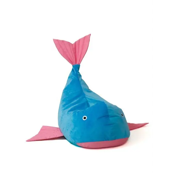 Sako bag pouffe Whale blue-pink L 110 x 80 cm - Poufs for children/youthPUF-DZI<<<Poufs and footrestsPUF<<<ActionPL