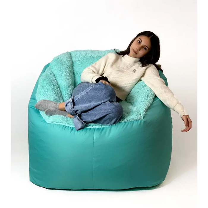 Sako sack pouf Fluffy mint XXL 140 x 90 cm - Sako poufsPUF-SAK<<<Poufs and footrestsPUF<<<ActionPL