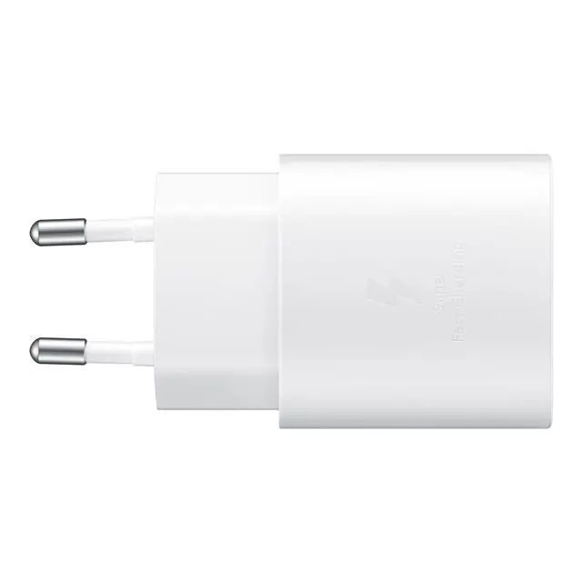 SAMSUNG Charger 25W Travel Adapter USB Type C without cable White - Зарядни устройства и Powerbank<<<Аксесоари за