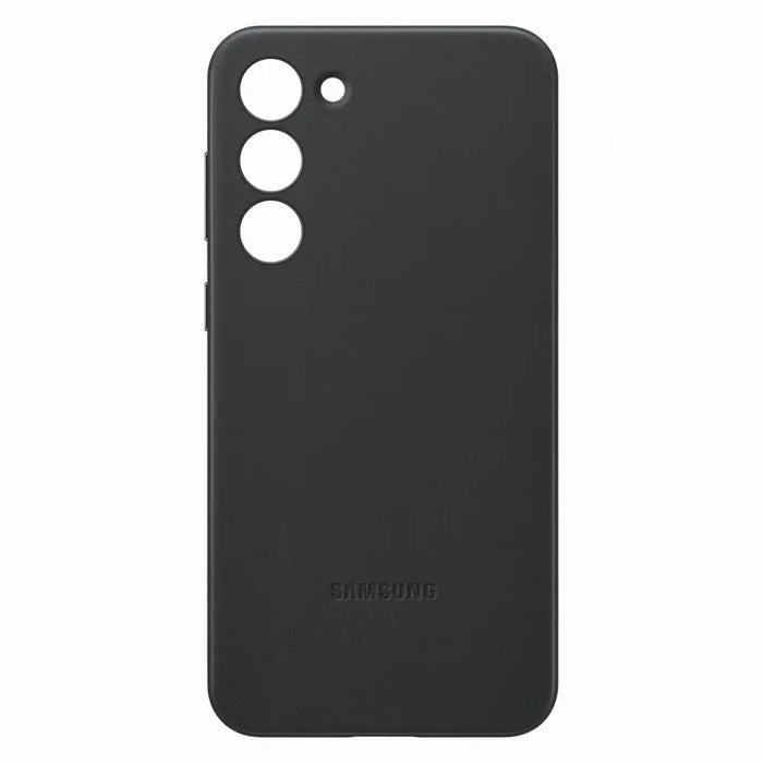 Samsung Leather Cover case for Samsung Galaxy S23+ case made of natural leather black (EF-VS916LBEGWW) - Cell phone