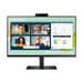 SAMSUNG LS24A400VEUXEN 24inch 16:9 Wide FHD IPS 5ms 60hz HDMI/DP/VGA Pivot VESA 120mm Webcam 1MP Speakers black