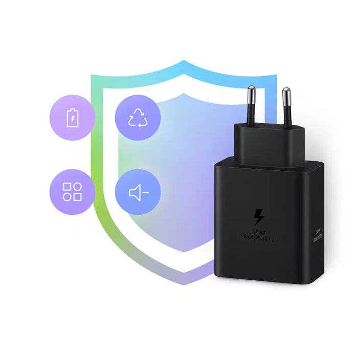 Samsung Power Adapter Duo EP-T5020XBEGEU network charger 2x USB-C 50W - black - Cell phone USB