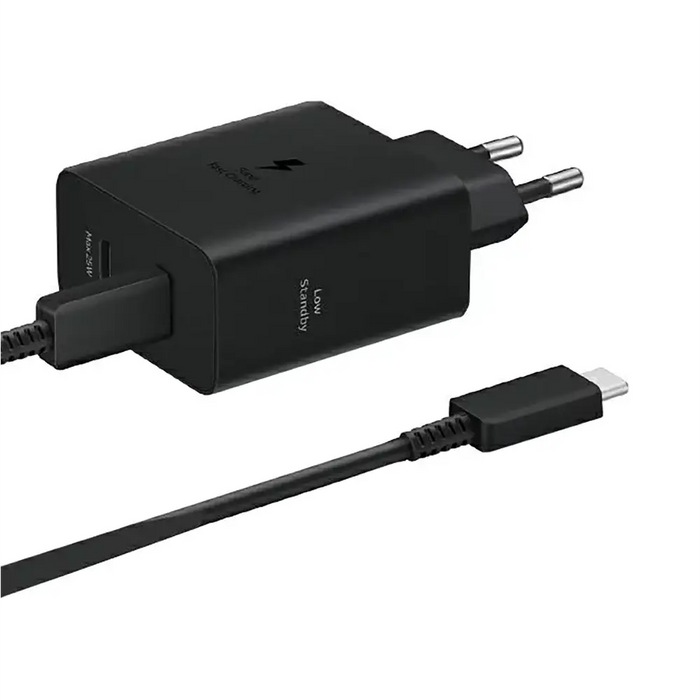 Samsung Power Adapter Duo EP-T5020XBEGEU network charger 2x USB-C 50W - black - Cell phone USB