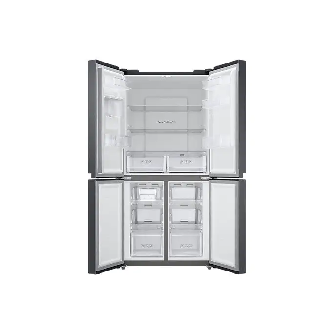 Samsung RF48A401EB4/EO side-by-side refrigerator Freestanding 488 L E Black - Freestanding refrigerator-freezers