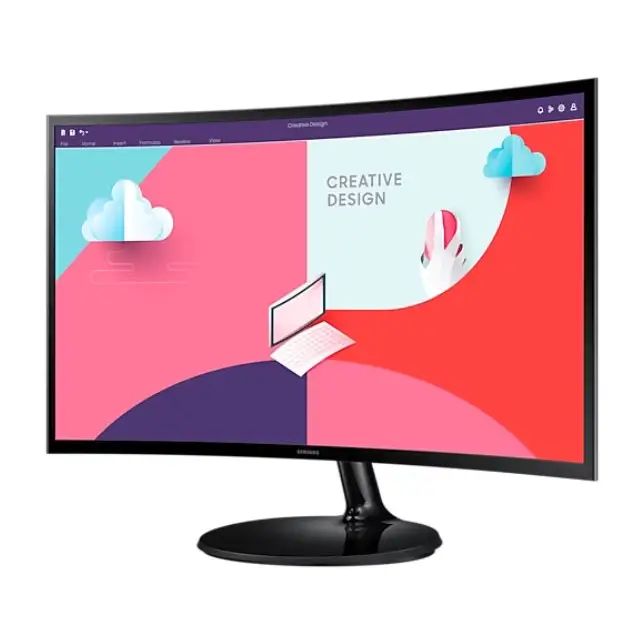Samsung S24C360 24’’ Curved VA LED 1800R 60hz 4 ms GTG 1920x1080 250cd/m2 3000:1 Contrast Eye Saver Mode Flicker Free