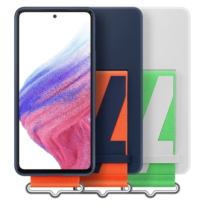 Samsung Strap Silicone Cover Case Cover for Samsung Galaxy A53 5G white (EF-GA536TWEGWW) - Cell phone cases