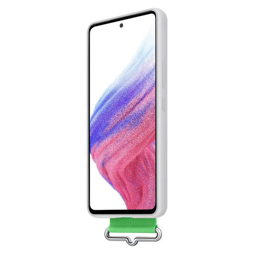 Samsung Strap Silicone Cover Case Cover for Samsung Galaxy A53 5G white (EF-GA536TWEGWW) - Cell phone cases