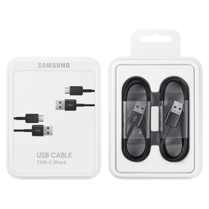 Samsung USB C cable 480Mbps 5A 1.5m (EP-DG930MBEGWW) - black (set of 2)