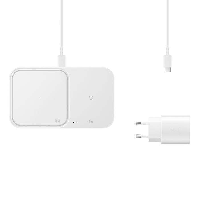 Samsung Wireless Charger Duo EP-P5400TWEGEU inductive charger 15W - white + mains charger + cable