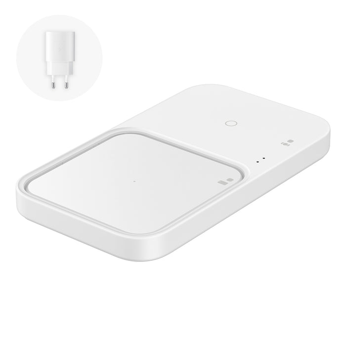 Samsung Wireless Charger Duo EP-P5400TWEGEU inductive charger 15W - white + mains charger + cable