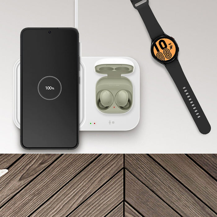 Samsung Wireless Charger Duo EP-P5400TWEGEU inductive charger 15W - white + mains charger + cable