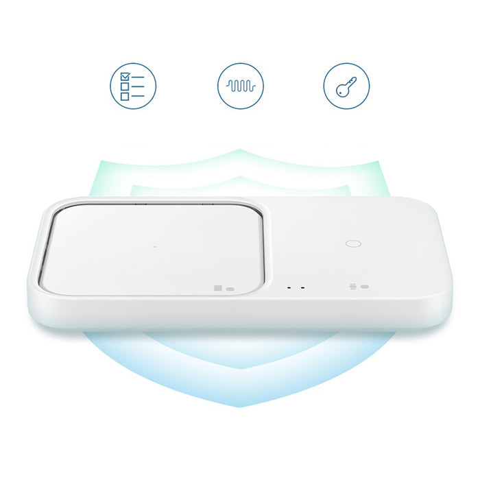 Samsung Wireless Charger Duo EP-P5400BWEGEU inductive charger 15W - white