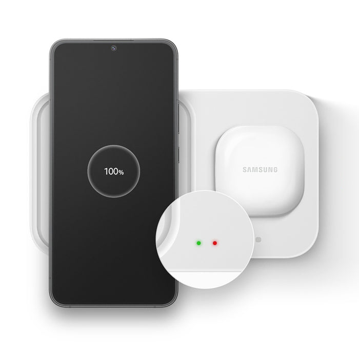 Samsung Wireless Charger Duo EP-P5400BWEGEU inductive charger 15W - white