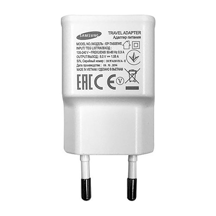 Samsung EP-TA50EWE 8W USB-A Wall Charger with MicroUSB Cable ECB-DU4AWE (Bulk - Replacement Packaging) - White