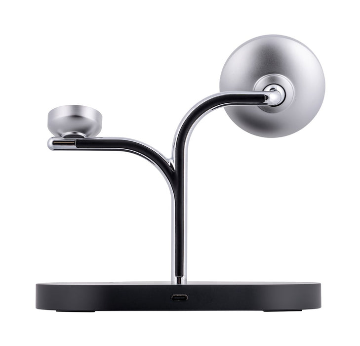 Samsung GP-PWU024WIABW mobile device charger Headset, Smartphone, Smartwatch Black, Silver USB Wireless charging Indoor