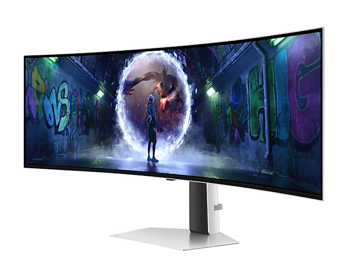 Samsung LS49CG934, 49" Odyssey G9 GAMING, Curved OLED, 1800R, 240Hz, Smart. 32:9, 5120 x 1440, 250 cd/m2, Display Port , HDMI,Micro HDMI, USB Hub, Silver