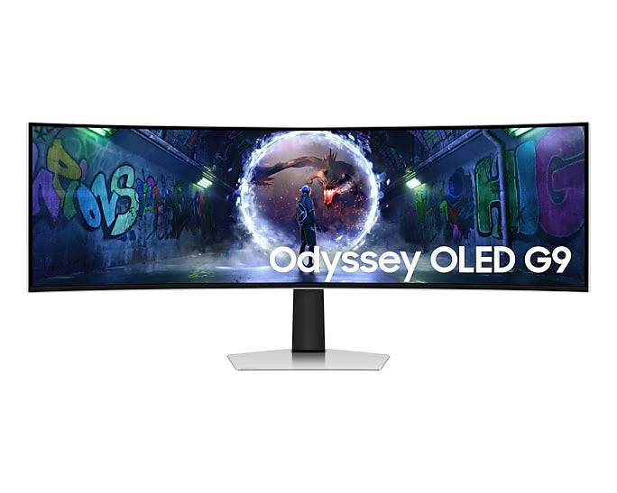 Samsung LS49CG934, 49" Odyssey G9 GAMING, Curved OLED, 1800R, 240Hz, Smart. 32:9, 5120 x 1440, 250 cd/m2, Display Port , HDMI,Micro HDMI, USB Hub, Silver