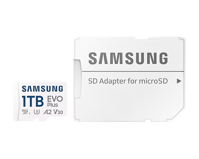 Samsung 1TB micro SD Card EVO Plus with Adapter, UHS-I interface, Read Speed up to 160MB/s