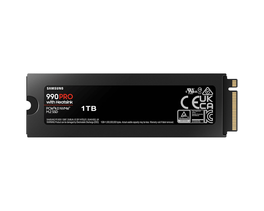 SSD SAMSUNG 990 PRO with Heatsink, 1TB, M.2 Type 2280, MZ-V9P1T0CW
