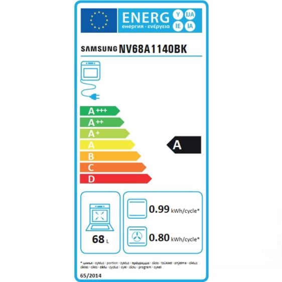 Built-in oven SAMSUNG NV68A1140BK/OL, 68 l, True Convention