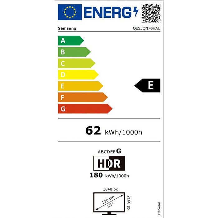 TV SAMSUNG QE55QN70HAUXXH, 55"(139.7 cm), 4K UHD Vision AI, Smart TV Tizen™, Neo QLED QN70H (2026)