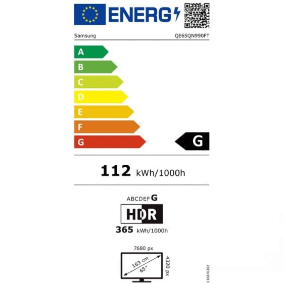 TV SAMSUNG QE65QN990FTXXH, 65", Neo QLED 8K Vision AI, QN990F, Smart TV, (2025)
