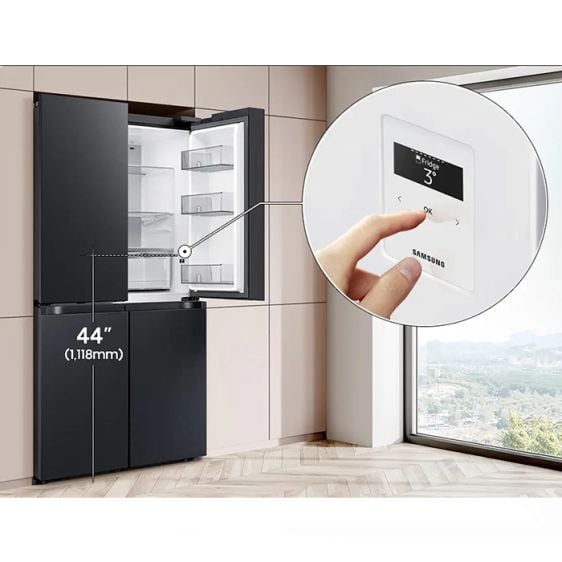 Refrigerator with French door SAMSUNG Family Hub RF65DG9H0EB1EO, 636 l, Black