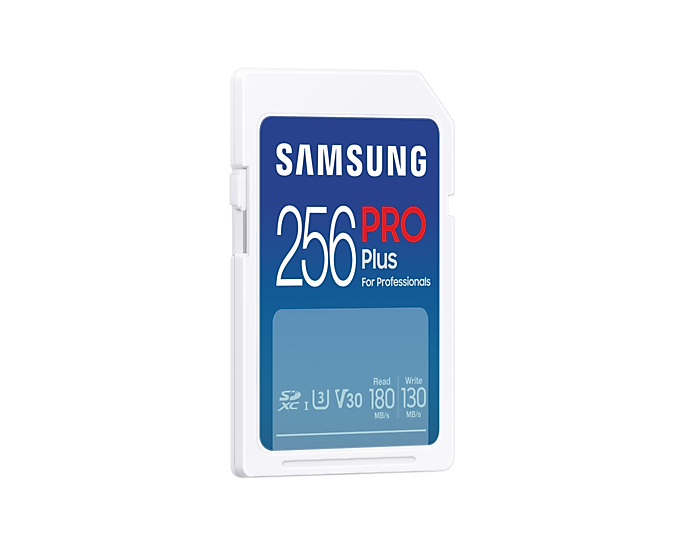 Memory card Samsung PRO Plus, SD Card, 256GB, White