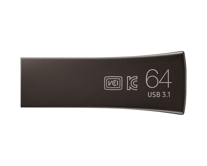USB memory Samsung BAR Plus, 64GB, USB-A, Titanium Gray