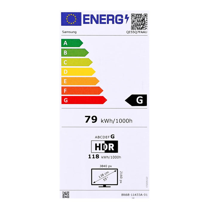 Samsung Q7F QE55Q7F4AU 139.7 cm (55") 4K Ultra HD Smart TV Wi-Fi Black