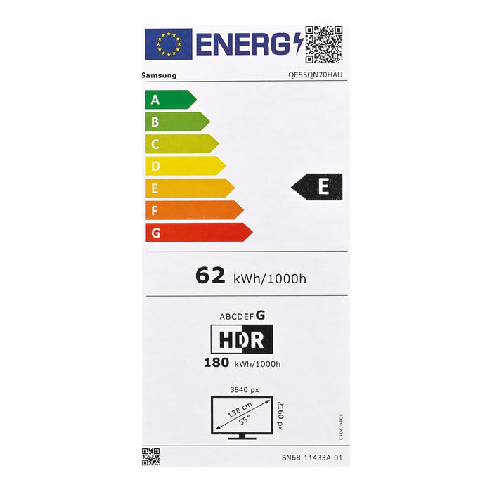 TV SAMSUNG QE65QN70HAUXXH, 65"(165.1 cm), 4K UHD Vision AI, Smart TV Tizen™, Neo QLED QN70H (2026)