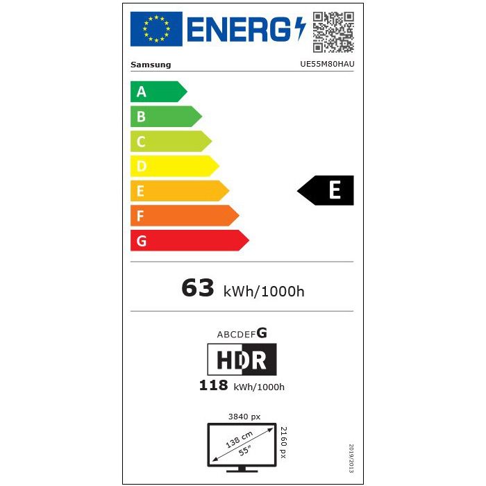 TV SAMSUNG UE55M80HAUXXH, 55", Mini LED, 4K Vision AI, Smart TV, M80H (2026)