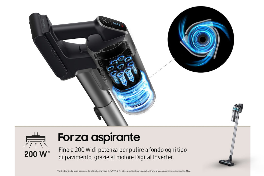 Cordless vacuum cleaner SAMSUNG VS20B75AGR1/GE