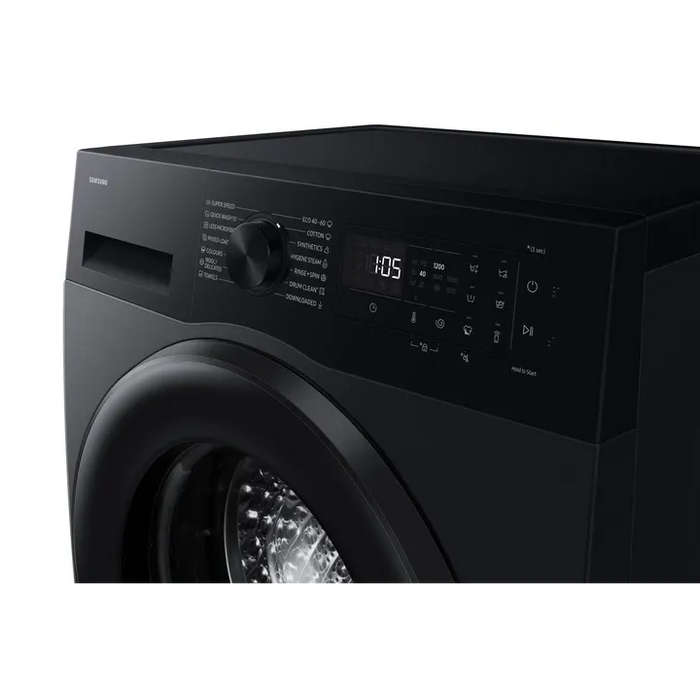 Washing machine SAMSUNG WW80FG5L32ABLE, 8 kg, AI Energy Mode, 1200 rpm. Black