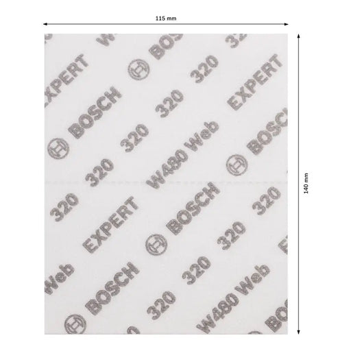 SANDING PAD 115X140 P320 2 PCS BOSCH EXPERT W480 - Шкурки за ръчно шлайфане<<<Консумативи за