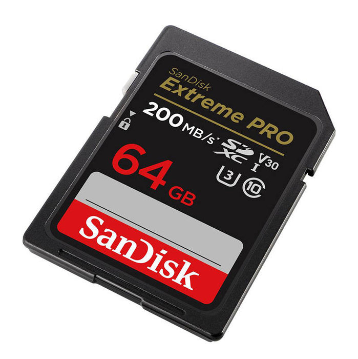 Memory card SANDISK EXTREME PRO SDXC 64GB 200/90 MB/s UHS-I U3 (SDSDXXU-064G-GN4IN)