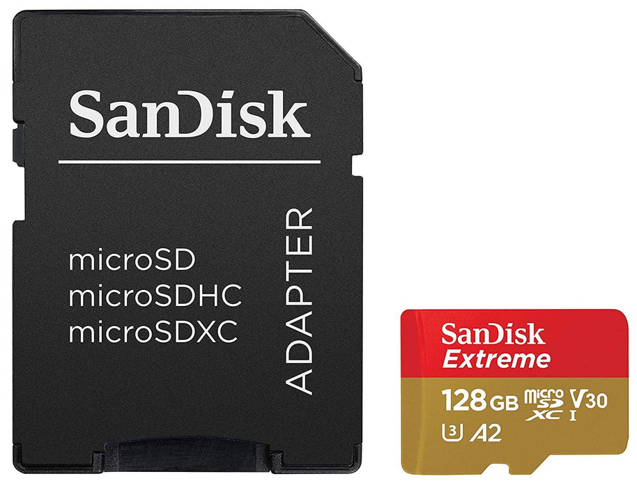 Memory card SANDISK EXTREME microSDXC 128 GB 190/90 MB/s UHS-I U3 (SDSQXAA-128G-GN6MA)