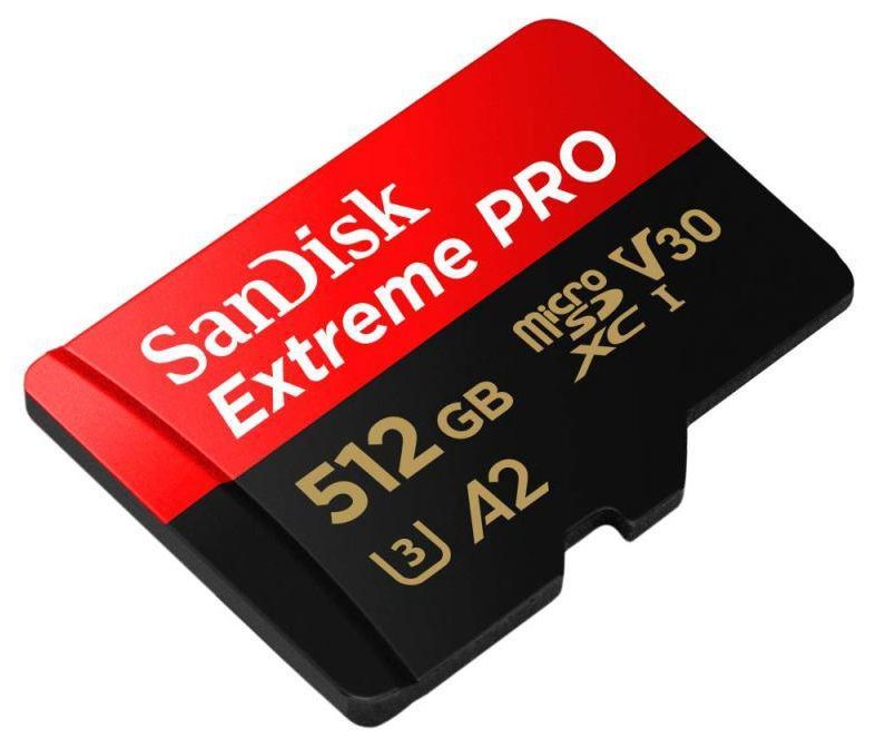 Memory card SANDISK EXTREME PRO microSDXC 512GB 200/140 MB/s UHS-I U3 (SDSQXCD-512G-GN6MA)