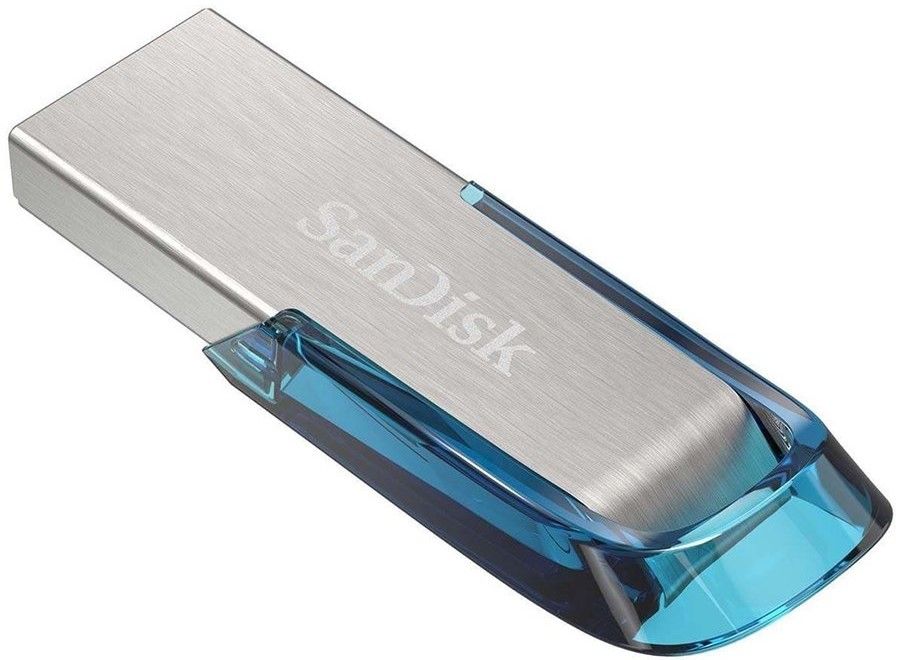 SanDisk Ultra Flair USB flash drive 64 GB USB Type-A 3.2 Gen 1 (3.1 Gen 1) Blue, Silver