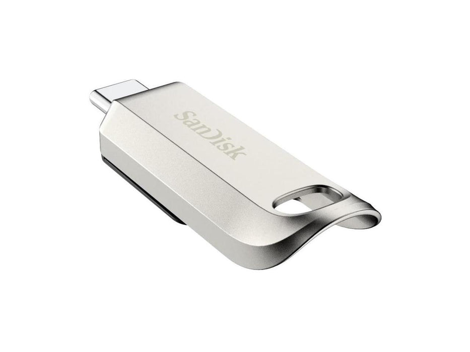 USB memory stick SanDisk Ultra Luxe, 64GB, USB 3.2 Gen 1, USB-C, Silver