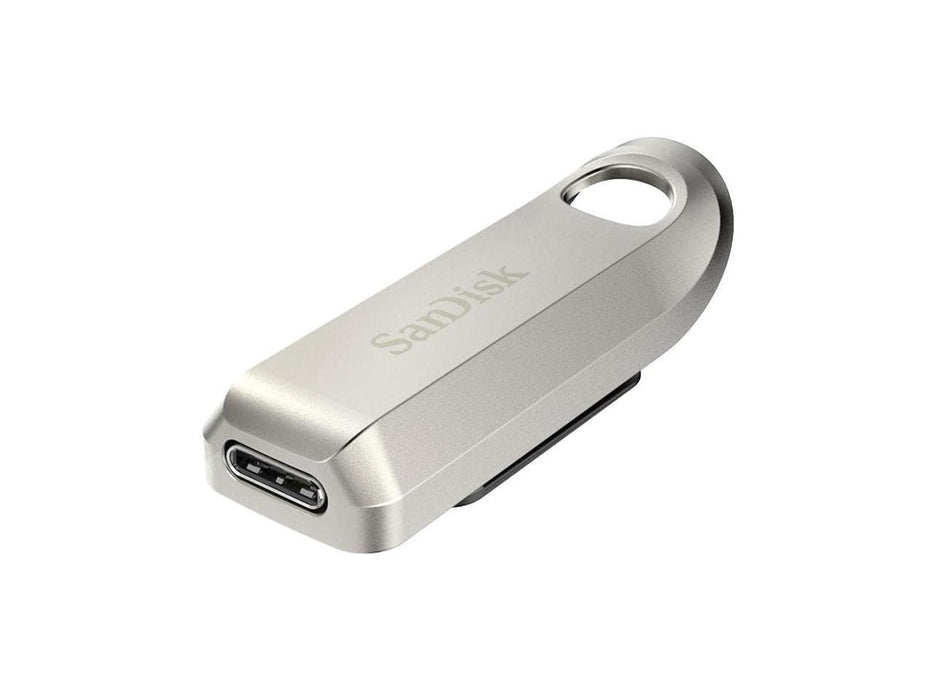 SanDisk Ultra Luxe USB memory stick, 128GB, USB 3.2 Gen 1, USB-C, Silver