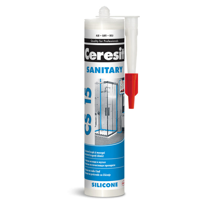 SANITARY SILICONE CERESIT CS15 PREMIUM - Силикони и акрили<<<Лепила за плочки фуги силикони и