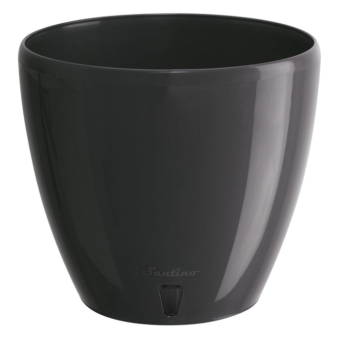 PLASTIC POT F16CM WITH WATER TANK SANTINO DECO TWIN