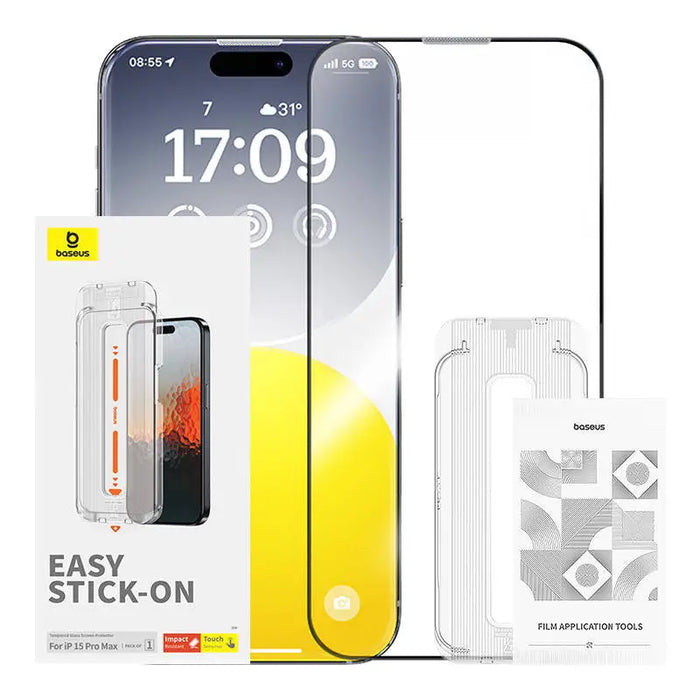 Sapphire Tempered Glass Baseus 0.3mm for iPhone 15 ProMax - For smartphones<<<Tempered glass and screen