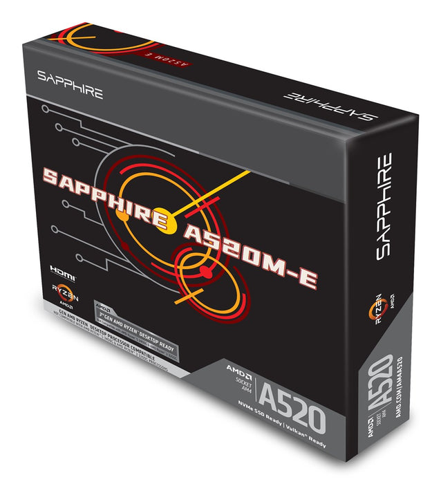 Sapphire A520M-E AMD A520 Socket AM4 micro ATX
