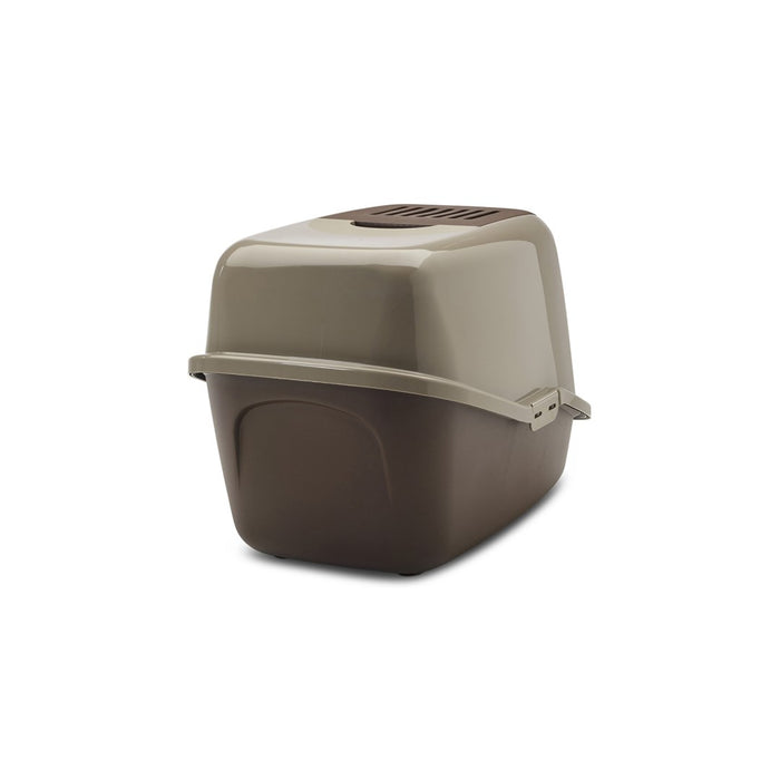 SAVIC Nestor warm gray-chocolate brown - covered cat litter box - 56x39x38.5 cm - 1 pc.