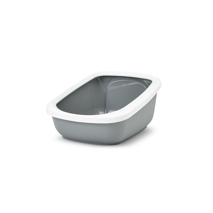 Cat Litter Box Savic White Grey Plastic
