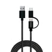 Savio CL-128 USB cable USB 2.0 1 m USB A USB C/Micro-USB A Black - USB cablesAKG-KAB<<<GSM accessoriesAKG<<<ActionPL